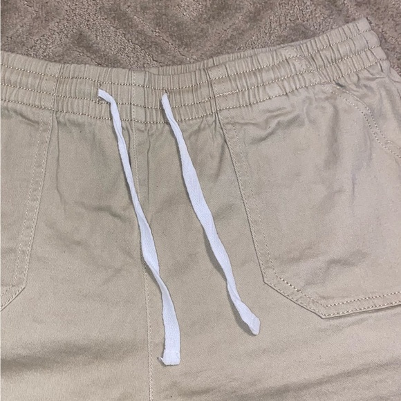 Bluenotes 31" Waist Tan High Rise Jogger Shorts with Drawstring - Picture 2 of 7